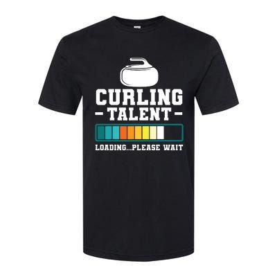 Curling Stone Retro Vintage Curler Team Sport Softstyle CVC T-Shirt