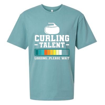 Curling Stone Retro Vintage Curler Team Sport Sueded Cloud Jersey T-Shirt