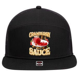 Cranberry Sauce Rap 7 Panel Mesh Trucker Snapback Hat