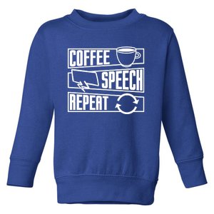 Coffee Speech Repeat Anxiety Awareness Care Tal Health Gift Toddler Sweatshirt