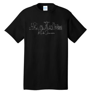 City Skyline Rio De Janeiro Brazil Tall T-Shirt