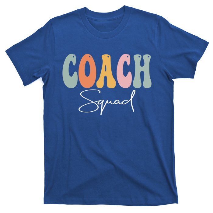 Coach Squad Retro Groovy Vintage Happy First Day Of School Gift T-Shirt