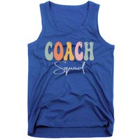 Coach Squad Retro Groovy Vintage Happy First Day Of School Gift Tank Top