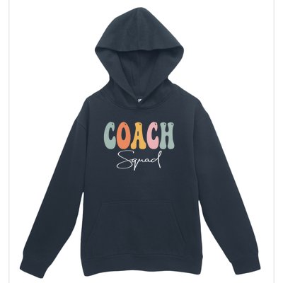 Coach Squad Retro Groovy Vintage Happy First Day Of School Gift Urban Pullover Hoodie