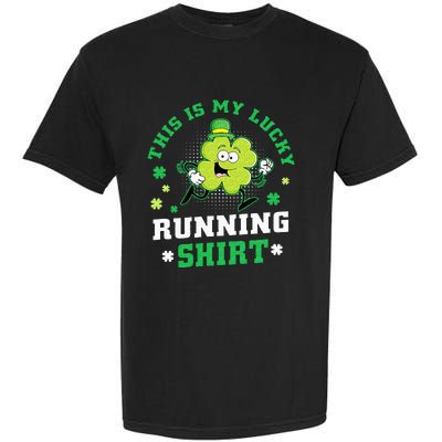 Cute Shamrock Running St Patricks Day Lucky Running Team Garment-Dyed Heavyweight T-Shirt