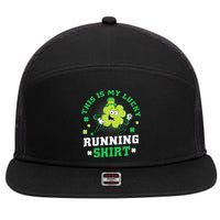 Cute Shamrock Running St Patricks Day Lucky Running Team 7 Panel Mesh Trucker Snapback Hat