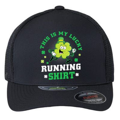 Cute Shamrock Running St Patricks Day Lucky Running Team Flexfit Unipanel Trucker Cap