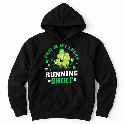 Cute Shamrock Running St Patricks Day Lucky Running Team Hoodie