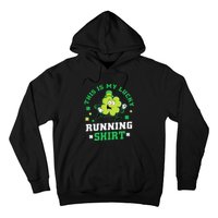 Cute Shamrock Running St Patricks Day Lucky Running Team Hoodie