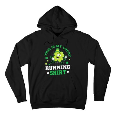 Cute Shamrock Running St Patricks Day Lucky Running Team Hoodie