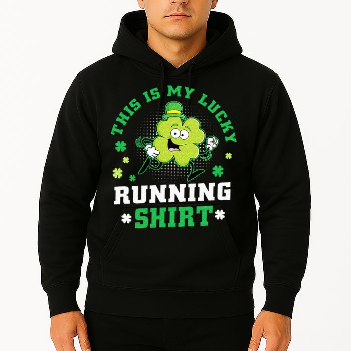 Cute Shamrock Running St Patricks Day Lucky Running Team Hoodie