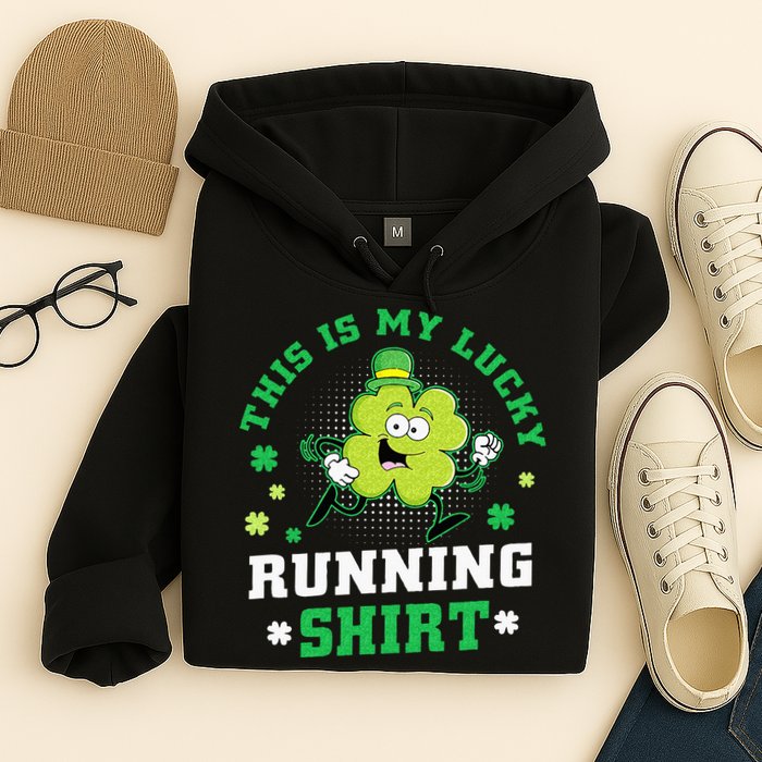 Cute Shamrock Running St Patricks Day Lucky Running Team Hoodie