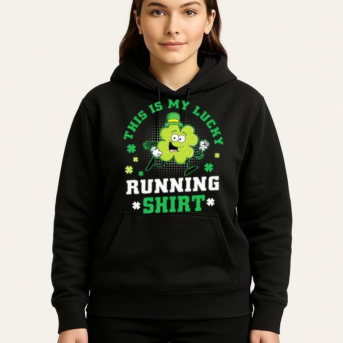 Cute Shamrock Running St Patricks Day Lucky Running Team Hoodie