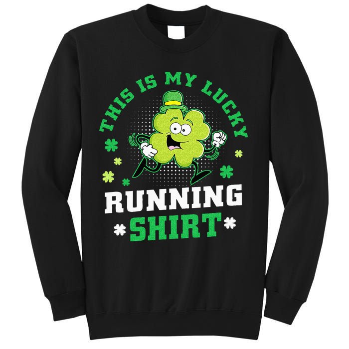 Cute Shamrock Running St Patricks Day Lucky Running Team Sweatshirt