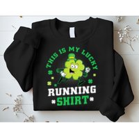 Cute Shamrock Running St Patricks Day Lucky Running Team Sweatshirt