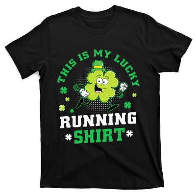 Cute Shamrock Running St Patricks Day Lucky Running Team T-Shirt