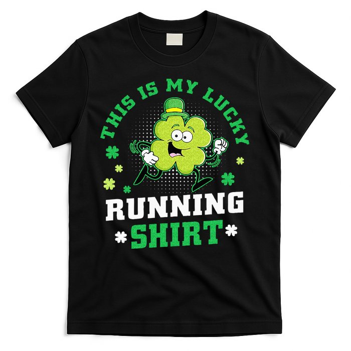 Cute Shamrock Running St Patricks Day Lucky Running Team T-Shirt