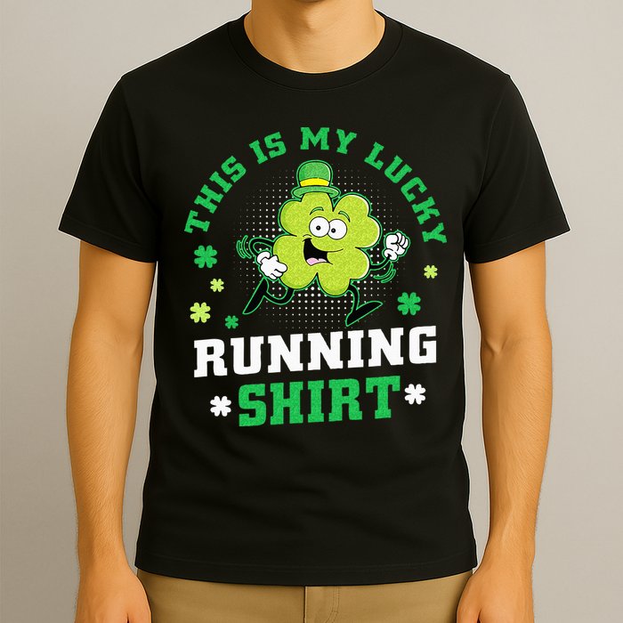Cute Shamrock Running St Patricks Day Lucky Running Team T-Shirt