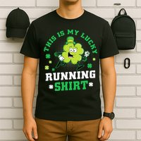 Cute Shamrock Running St Patricks Day Lucky Running Team T-Shirt
