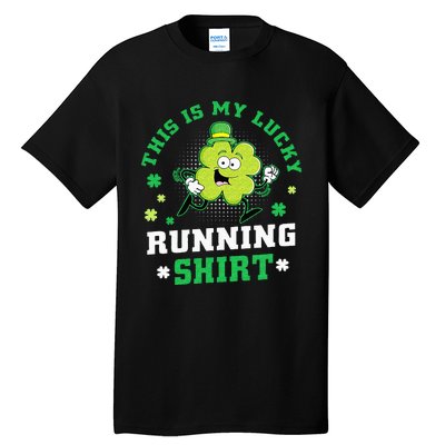 Cute Shamrock Running St Patricks Day Lucky Running Team Tall T-Shirt