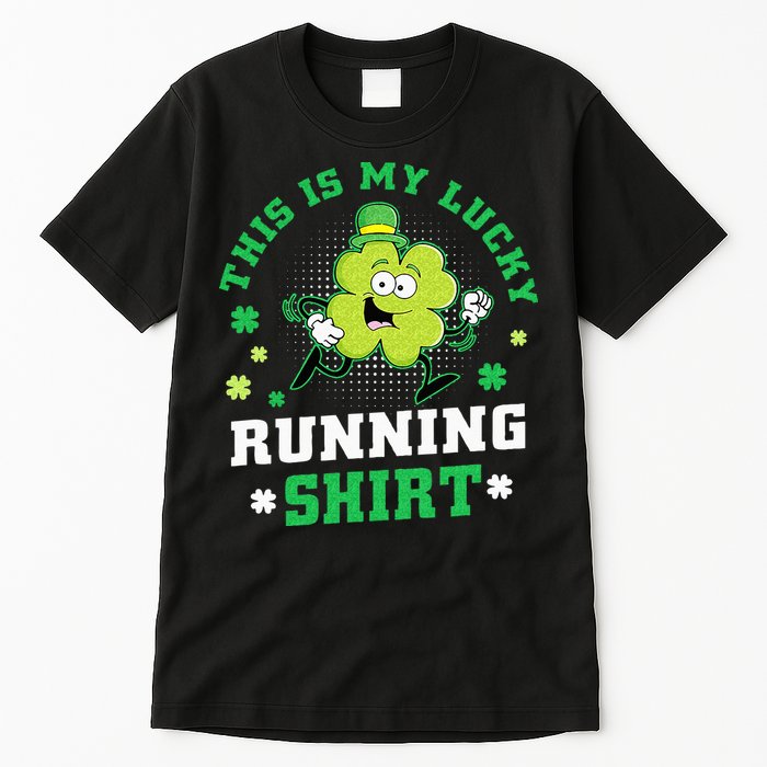 Cute Shamrock Running St Patricks Day Lucky Running Team Tall T-Shirt