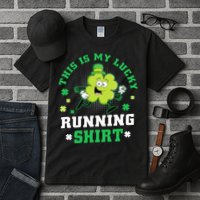 Cute Shamrock Running St Patricks Day Lucky Running Team Tall T-Shirt