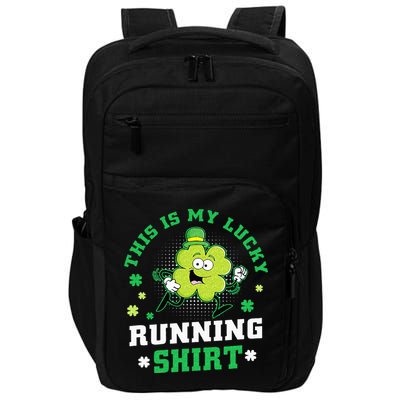 Cute Shamrock Running St Patricks Day Lucky Running Team Impact Tech Backpack