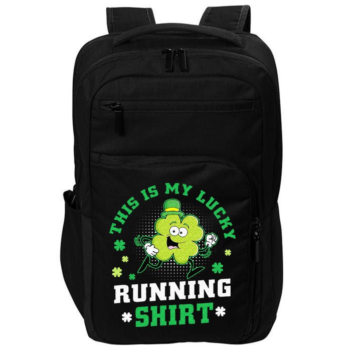 Cute Shamrock Running St Patricks Day Lucky Running Team Impact Tech Backpack