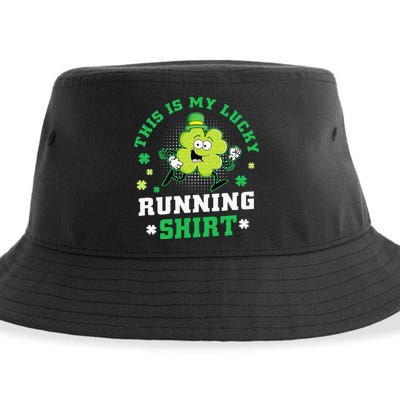Cute Shamrock Running St Patricks Day Lucky Running Team Sustainable Bucket Hat