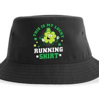 Cute Shamrock Running St Patricks Day Lucky Running Team Sustainable Bucket Hat