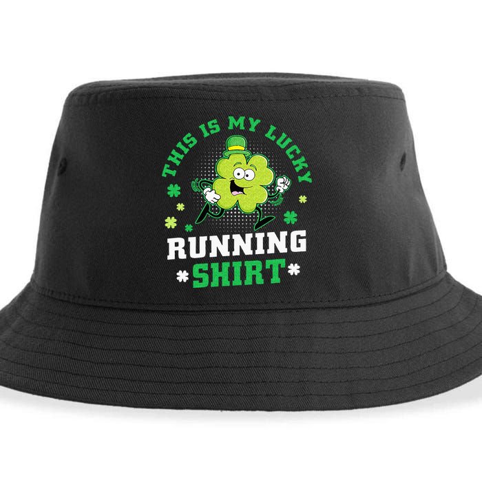Cute Shamrock Running St Patricks Day Lucky Running Team Sustainable Bucket Hat