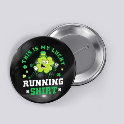 Cute Shamrock Running St Patricks Day Lucky Running Team Button