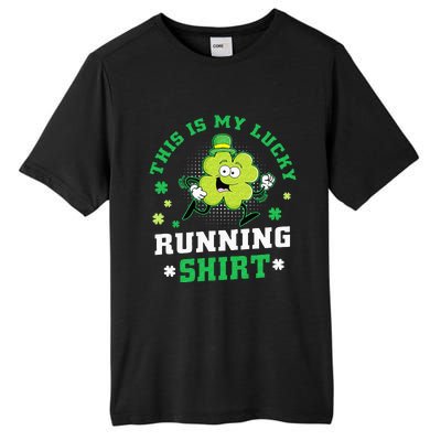 Cute Shamrock Running St Patricks Day Lucky Running Team Tall Fusion ChromaSoft Performance T-Shirt