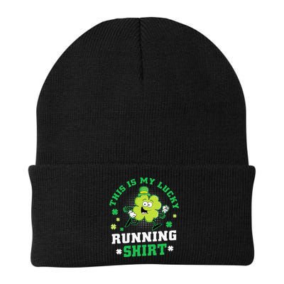 Cute Shamrock Running St Patricks Day Lucky Running Team Beanie