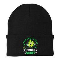 Cute Shamrock Running St Patricks Day Lucky Running Team Beanie