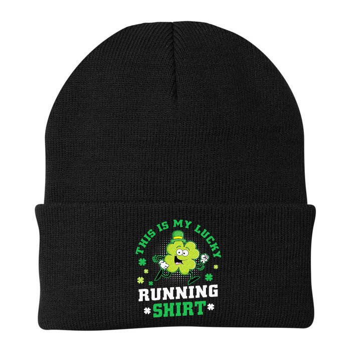 Cute Shamrock Running St Patricks Day Lucky Running Team Beanie
