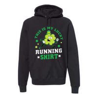 Cute Shamrock Running St Patricks Day Lucky Running Team Premium Hoodie