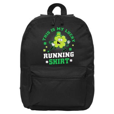 Cute Shamrock Running St Patricks Day Lucky Running Team 16 in Basic Backpack