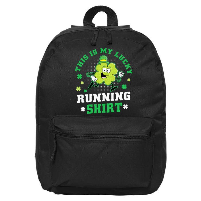 Cute Shamrock Running St Patricks Day Lucky Running Team 16 in Basic Backpack