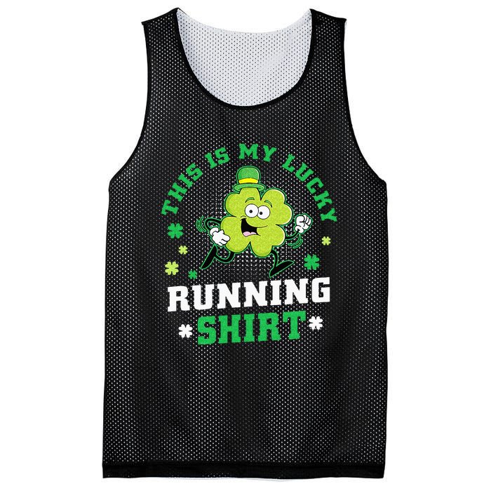 Cute Shamrock Running St Patricks Day Lucky Running Team Mesh Reversible Basketball Jersey Tank