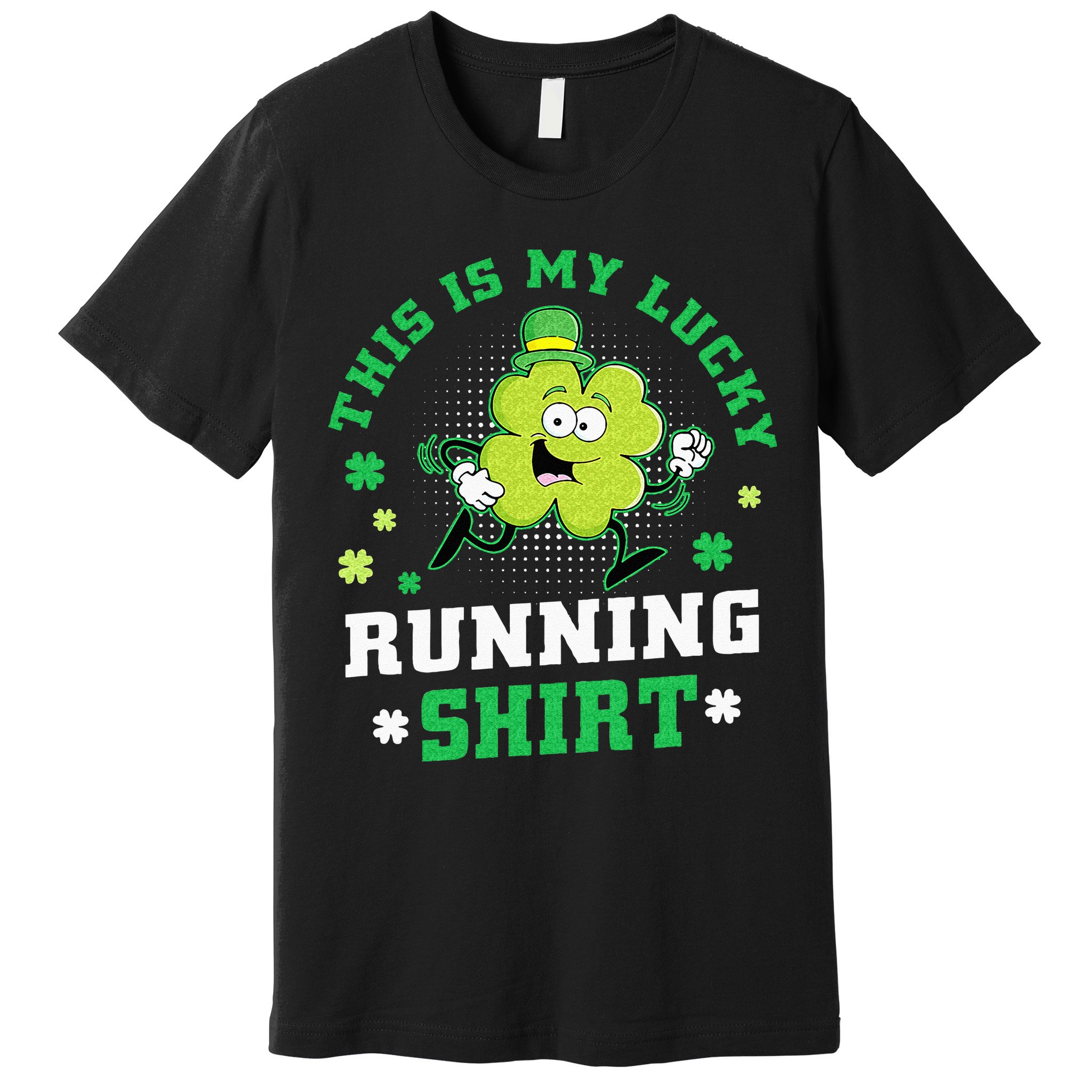 Cute Shamrock Running St Patricks Day Lucky Running Team Premium T-Shirt