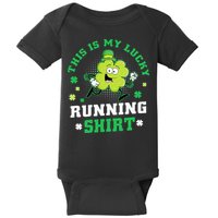 Cute Shamrock Running St Patricks Day Lucky Running Team Baby Bodysuit