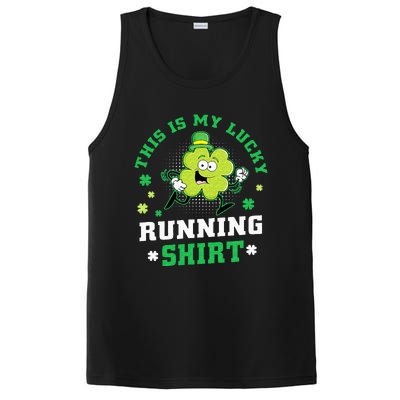 Cute Shamrock Running St Patricks Day Lucky Running Team PosiCharge Competitor Tank