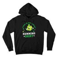 Cute Shamrock Running St Patricks Day Lucky Running Team Tall Hoodie