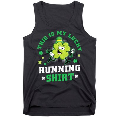 Cute Shamrock Running St Patricks Day Lucky Running Team Tank Top