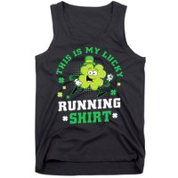 Cute Shamrock Running St Patricks Day Lucky Running Team Tank Top