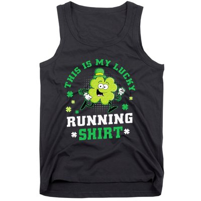 Cute Shamrock Running St Patricks Day Lucky Running Team Tank Top