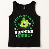 Cute Shamrock Running St Patricks Day Lucky Running Team Tank Top