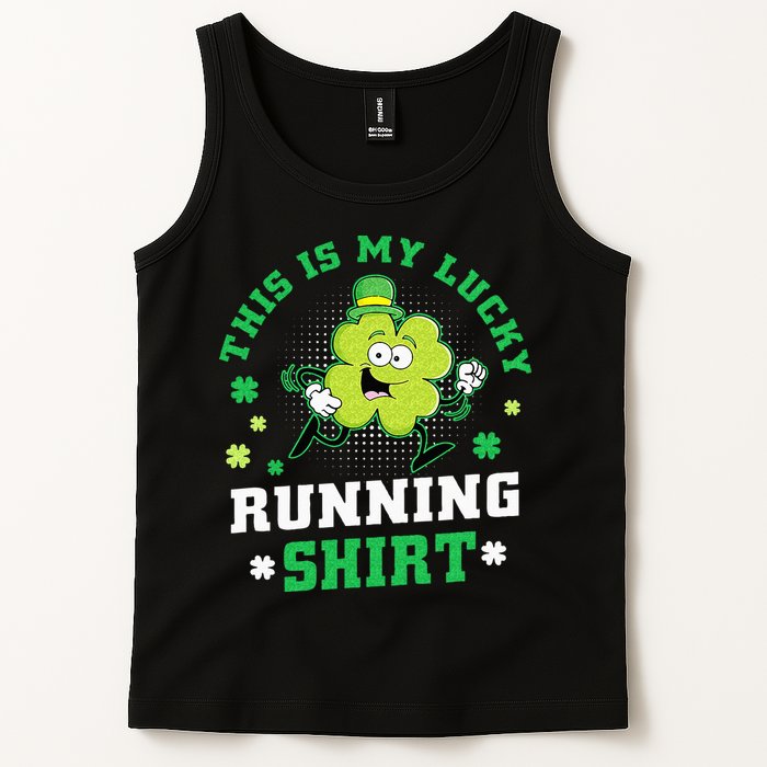 Cute Shamrock Running St Patricks Day Lucky Running Team Tank Top