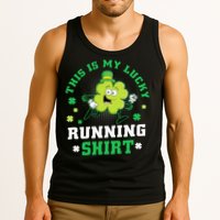 Cute Shamrock Running St Patricks Day Lucky Running Team Tank Top